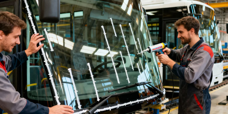 客车挡风玻璃漏水用什么胶